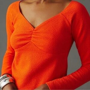 MAEVE by Anthropologie Ruched Sweetheart Top